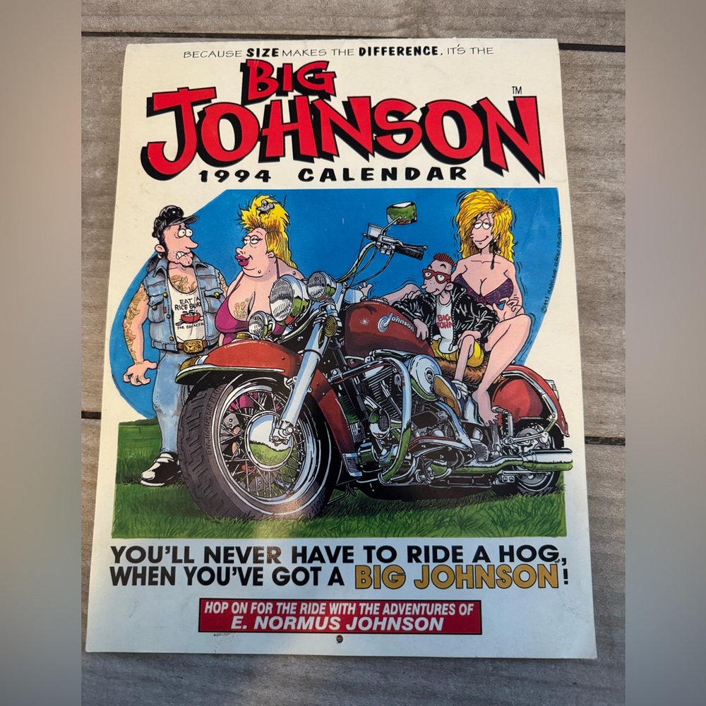 Vtg Big Johnson 1994 Calendar motorcycle